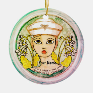 Nurse voice ceramic tree decoration