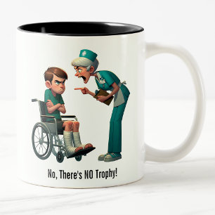 Nurse vs Spoiled Brat Showdown Two-Tone Coffee Mug