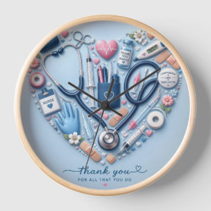 Nurse Wall Clock – Cute Nursing Gift for Nurses an