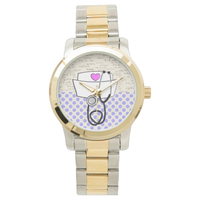 Nurse Watch Nurse Cap and Stethoscope (Front)
