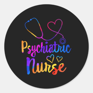 Nurse Week Rn Mental Health Nursing School Psych Classic Round Sticker