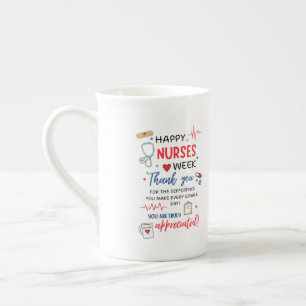 Nurse Week Sign Printable Appreciation Nurse Thank Bone China Mug