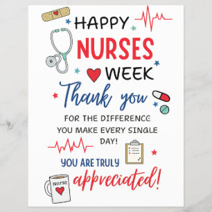 Nurse Week Sign Printable Appreciation Nurse Thank Flyer