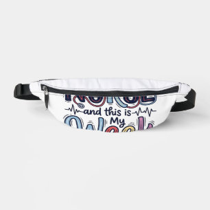 Nurse Week Vintage Typography Shirt Design_1 Bum Bags