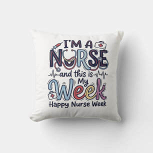 Nurse Week Vintage Typography Shirt Design_1 Cushion