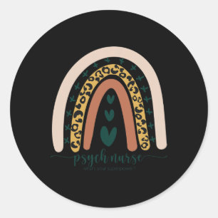 Nurse What's Your Superpower Fun Mental Health Boh Classic Round Sticker