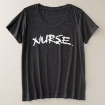 nurse white typography graphic tshirt