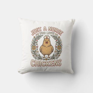Nurse Who Loves Chickens Vintage Shirt Design_1 Cushion