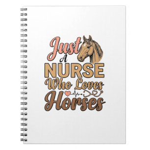 Nurse Who Loves Horses Vintage Engraving Shirt Des Notebook