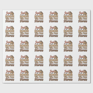 Nurse Who Loves Horses Vintage Engraving Shirt Des Wrapping Paper