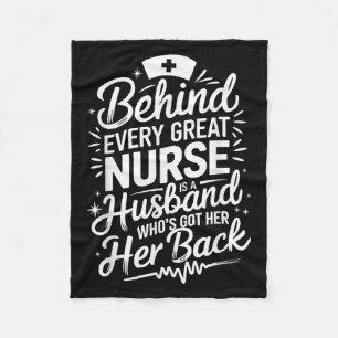 Nurse Wife And Nursing Wife Quote Nursing Husband Fleece Blanket
