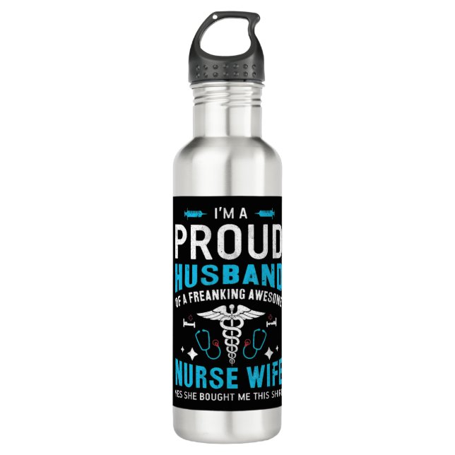 nurse wife gift   710 ml water bottle (Front)