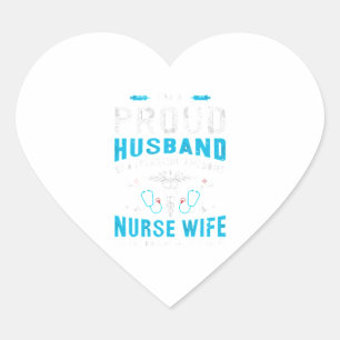 nurse wife gift heart sticker