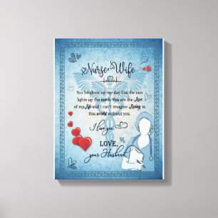 Nurse Wife Gift   Letter To Wife From Husband Canvas Print