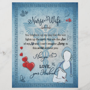 Nurse Wife Gift Letter To Wife From Husband Custom Letterhead