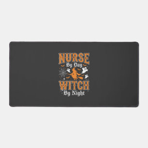 Nurse Witch Halloween Design (2) Desk Mat