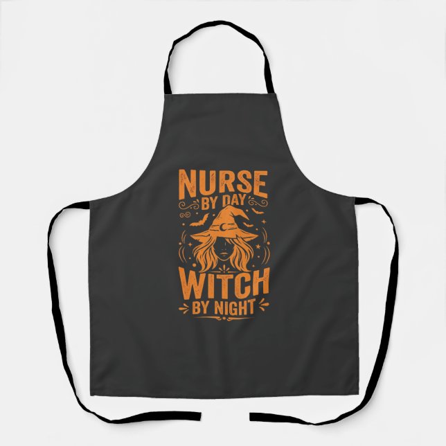 Nurse Witch Halloween Design Apron (Front)