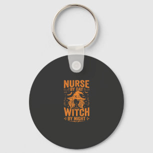 Nurse Witch Halloween Design Key Ring