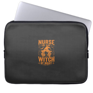 Nurse Witch Halloween Design Laptop Sleeve
