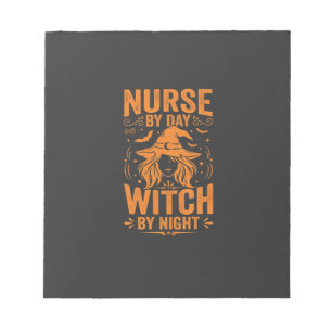 Nurse Witch Halloween Design Notepad