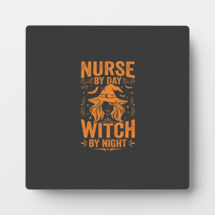 Nurse Witch Halloween Design Plaque