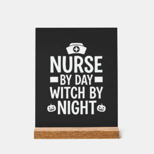 Nurse Witch Halloween Vector Design_1 Acrylic Sign