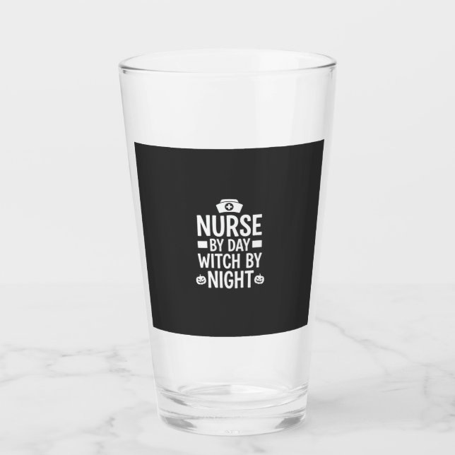 Nurse Witch Halloween Vector Design_1 Glass (Front)