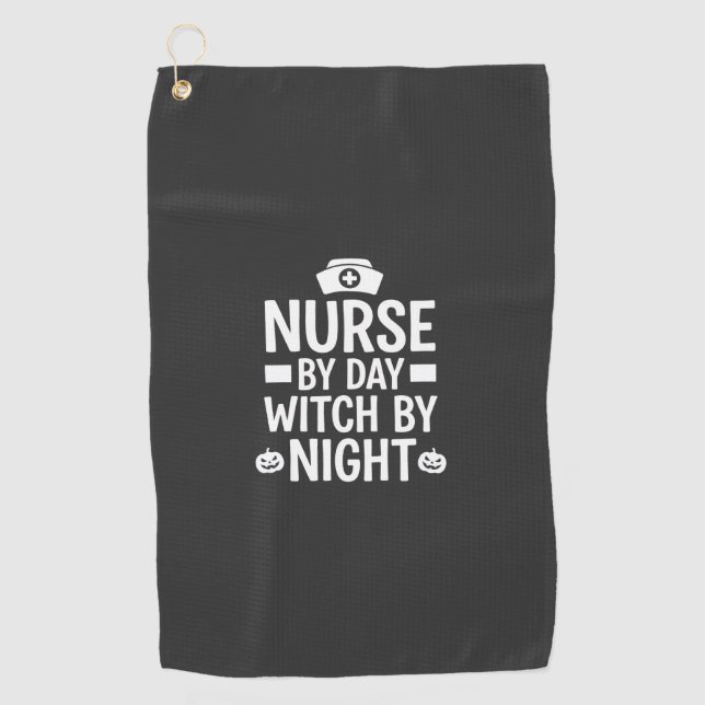 Nurse Witch Halloween Vector Design_1 Golf Towel (Front)