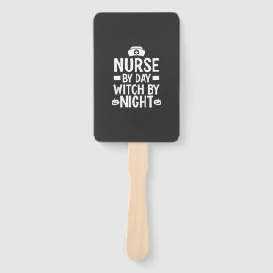 Nurse Witch Halloween Vector Design_1 Hand Fan