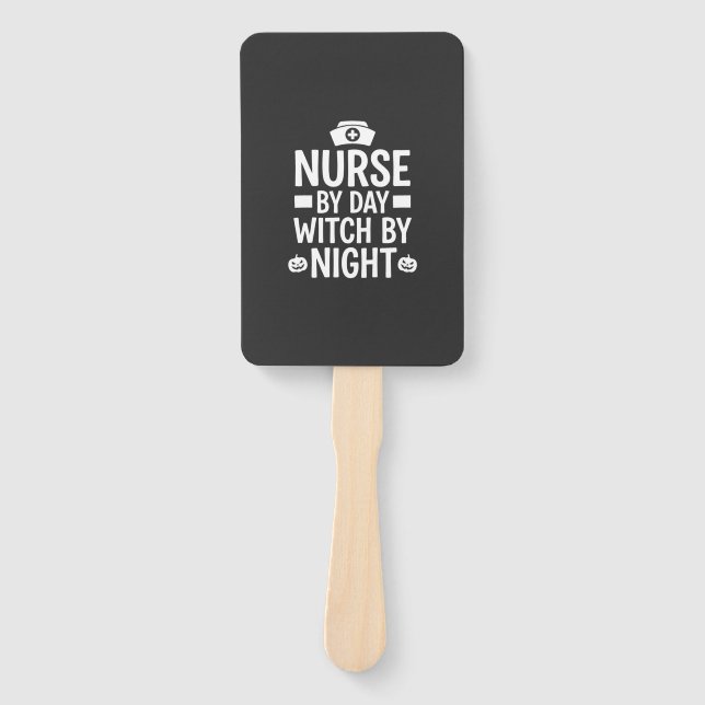 Nurse Witch Halloween Vector Design_1 Hand Fan (Front)