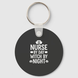 Nurse Witch Halloween Vector Design_1 Key Ring