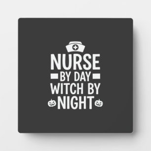 Nurse Witch Halloween Vector Design_1 Plaque