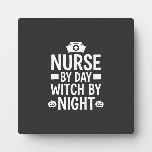Nurse Witch Halloween Vector Design_1 Plaque (Front)