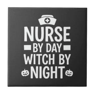 Nurse Witch Halloween Vector Design_1 Tile