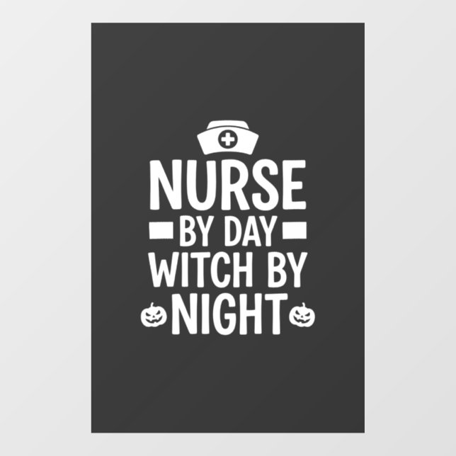 Nurse Witch Halloween Vector Design_1 Window Cling (Sheet)