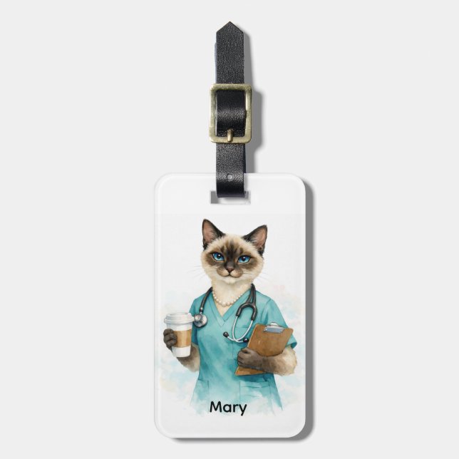 Nurse with a cup of Coffee Luggage Tag (Front Vertical)