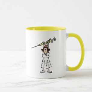 Nurse With Big Syringe Mug Personalise Name