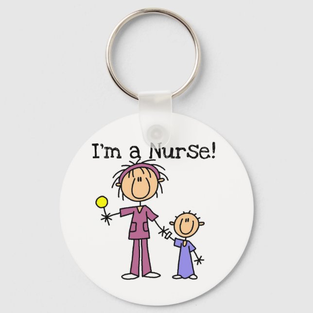 Nurse With Child T-shirts and Gifts Key Ring (Front)