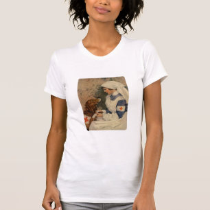 Nurse with Golden Retriever Vintage WW1 T-Shirt