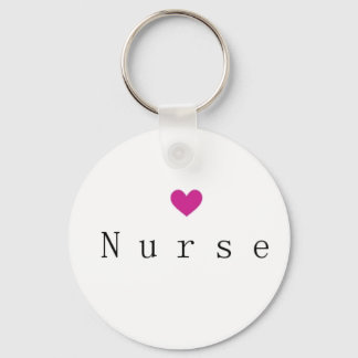 Nurse with Pink Heart Key Ring