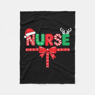 Nurse Xmas Rn Lpn Cna Women Christmas Fleece Blanket