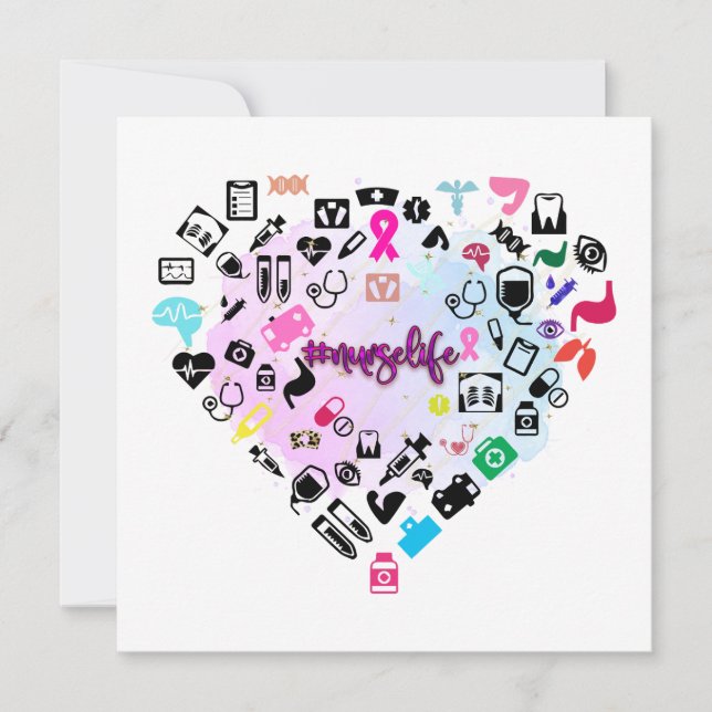 #nurselife, nursing humour, nurse struggles, nurse thank you card (Front)