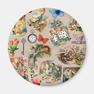 Nursery Alice Colourful 1800s Classic Wonderland Magnet