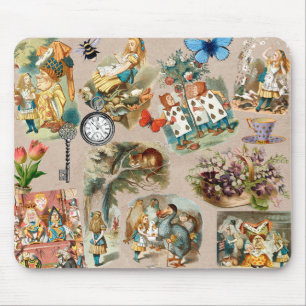 Nursery Alice Colourful 1800s Classic Wonderland  Mouse Mat