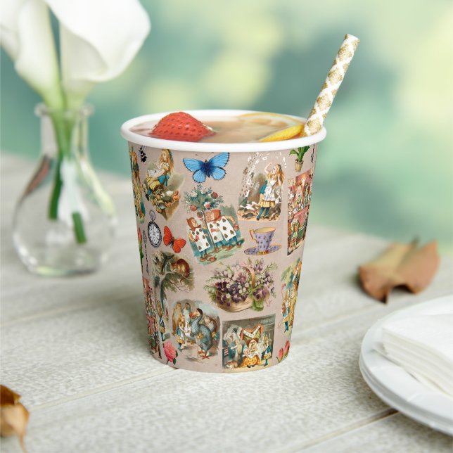  Nursery Alice Colourful 1800s Classic Wonderland  Paper Cups (Insitu)