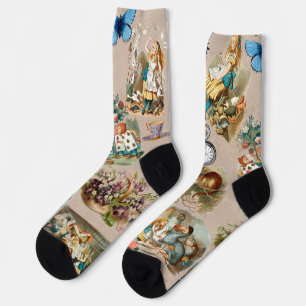  Nursery Alice Colourful 1800s Classic Wonderland  Socks