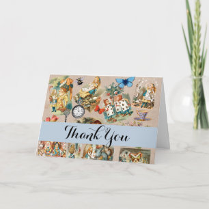 Nursery Alice Colourful 1800s Classic Wonderland Thank You Card