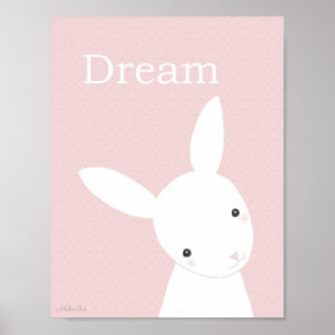 Nursery art Print Cute Bunny Girl Nursery Print