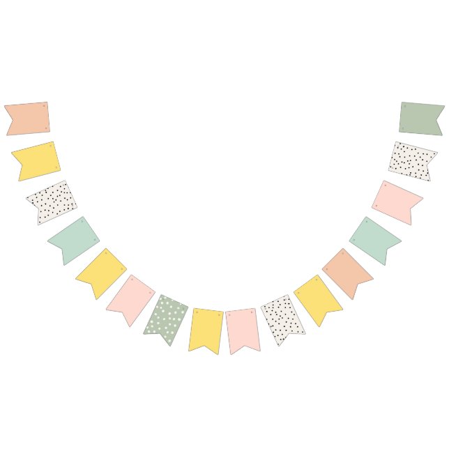 Nursery Baby Room Cute Colourful Cute pastel Bunting (All)