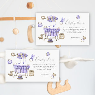 Nursery baby shower - display shower enclosure card